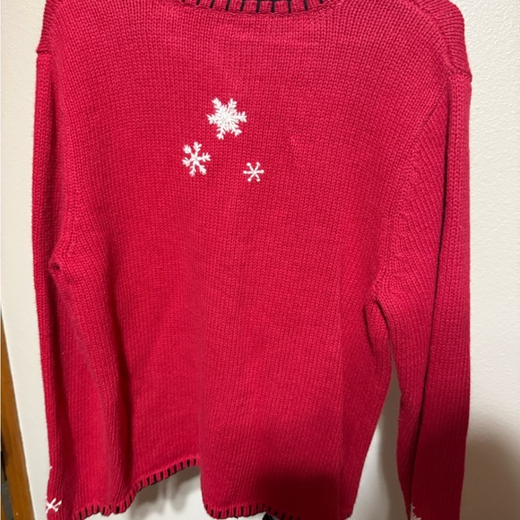 Croft & Barrow Red‎ Snowman Cardigan - Picture 4 of 4
